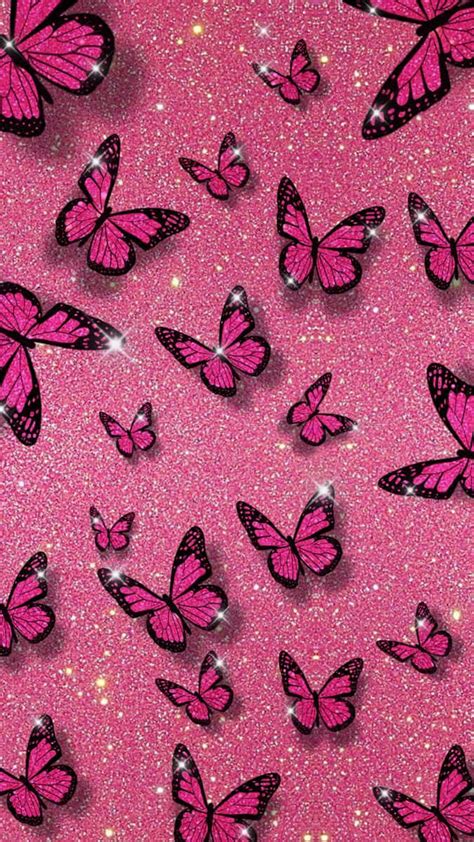 Descargar fondos de Grupode Mariposas Rosas Brillantes. | Wallpapers.com