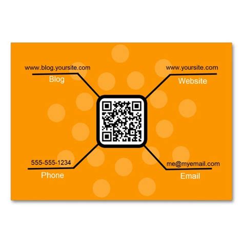 Qr Code Business Cards Modern Orange Qr Code Business - vrogue.co