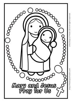 Joyful Mysteries Rosary Coloring Page Coloring Pages