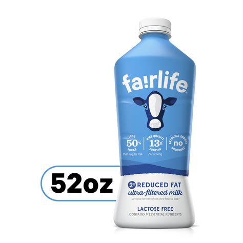 fairlife Lactose Free 2% Reduced Fat ULitera Filtered Milk, 52 fl oz - Walmart.com