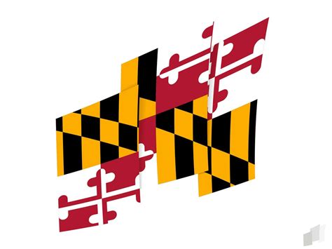 Maryland flag in an abstract ripped design. Modern design of the Maryland flag. 26120267 Vector ...