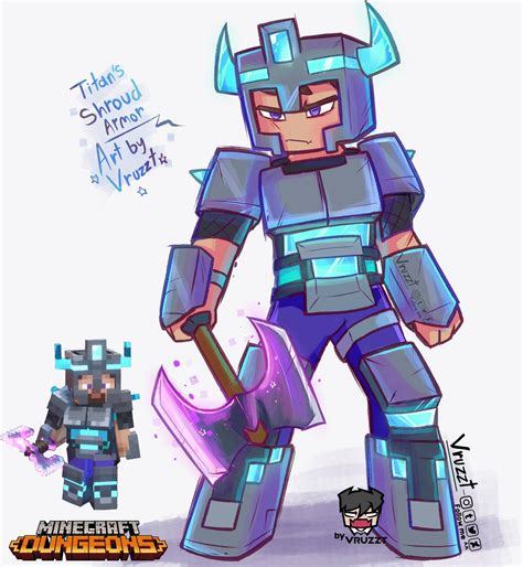 Titan's Shroud Minecraft dungeons by Vruzzt on DeviantArt