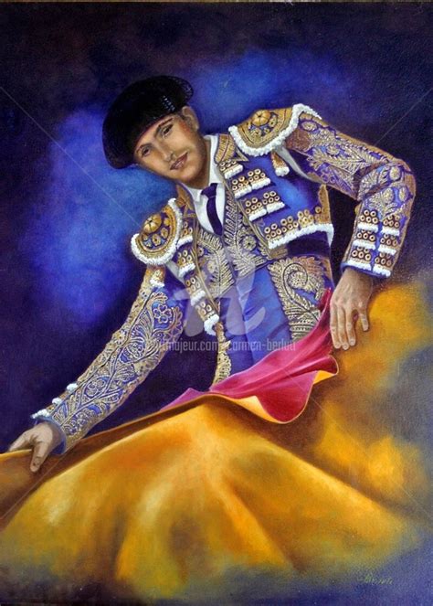 Torero Bleu, Painting by Carmen Berluti | Artmajeur