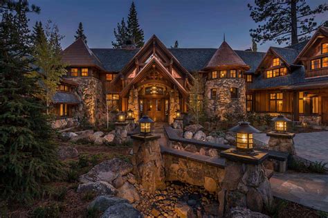 Mansion Luxury Mountain Homes Brink onekindesign exquisitely incline ...