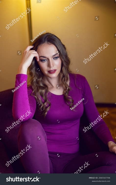 Young Tall Woman Sitting On Chair Stock Photo 2065507706 | Shutterstock