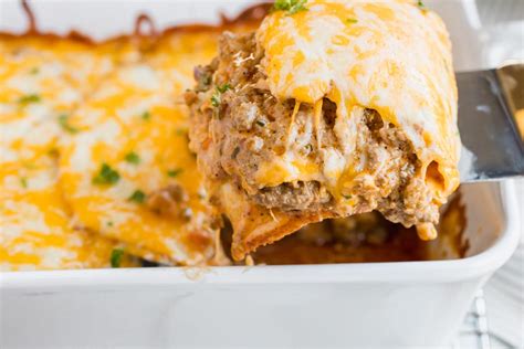 Keto Enchilada Lasagna Casserole Recipe - Ketofocus