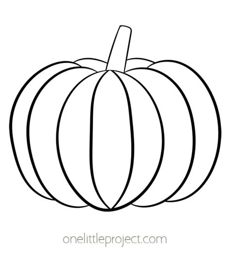 Pumpkin Template | Free Printable Pumpkin Outlines - One Little Project