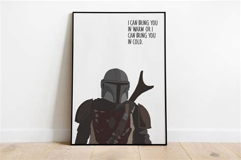 The Mandalorian Quote Poster Star Wars Print Minimalist - Etsy