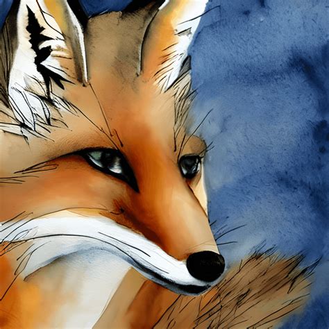 Fox Watercolor Painting · Creative Fabrica