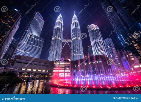 Petronas Towers at Night Kuala Lumpur Malaysia Editorial Image - Image ...