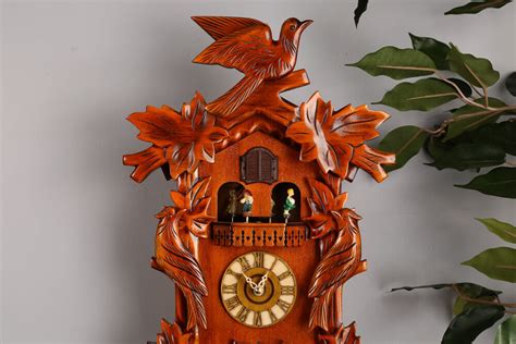 Cambridge Cuckoo Clock 44x28cm Pendulum Musical Dancers Timber Wood Traditional | eBay