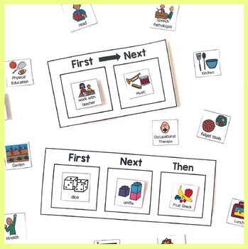 Visual Schedules Transition Cards for Autism Special Education (First ...