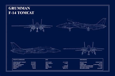 GRUMMAN F-14A TOMCAT BLUEPRINT | Aeroprints