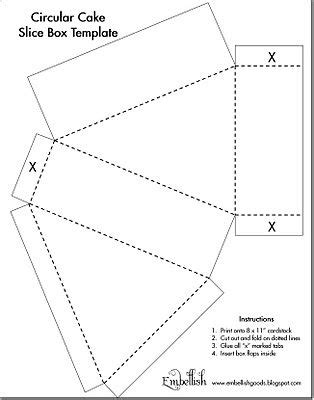 Cake Slice Boxes Template – denah