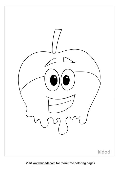 Candy Apple Coloring Pages