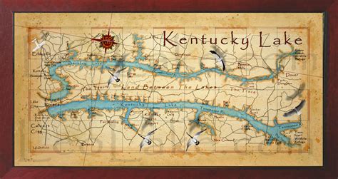 Old field Studio: Beautiful Kentucky Lake Wall Map