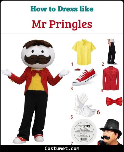 Mr. Pringles Costume for Cosplay & Halloween