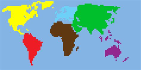 8 Bit World Map | 8 bit art, Artwork, Bit world