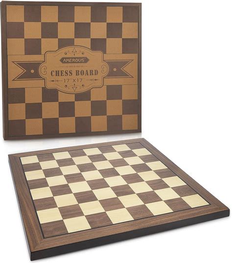 Buy AMEROUS 17 Inches Wooden Chess Board Only, Professional Tournament ...