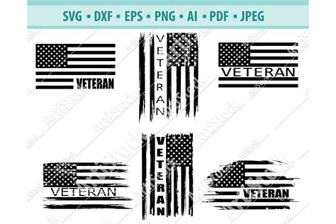 Veteran flag Svg, Distressed flag Png, USA flag Dxf, Eps (523182 ...