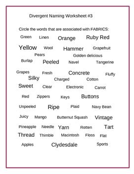 Speech Therapy Aphasia Category Identification 3 Printable Worksheets