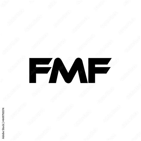 FMF letter logo design with white background in illustrator, vector logo modern alphabet font ...