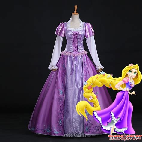 Disney Tangled Rapunzel Princess Dress Halloween Cosplay Costume