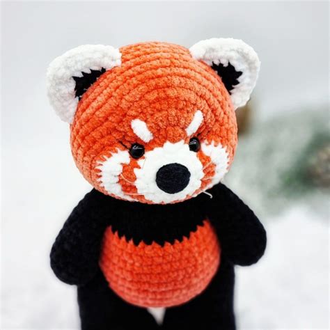 Crochet Red Panda Pattern Amigurumi Red Panda Bear Stuffed Panda Pattern Red Panda Pattern ...