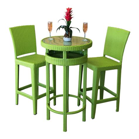 Fiesta Collection - Bar Table Sets W/Storage – Sunray Patio Furniture
