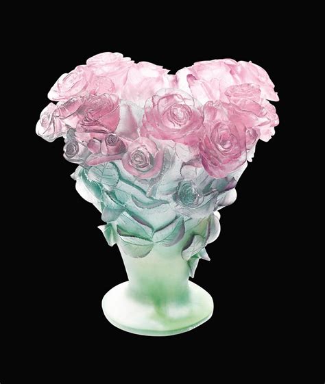 Daum Crystal ROSES VASE 03547 New In Box MINT | Rose vase, Glass art, Vase