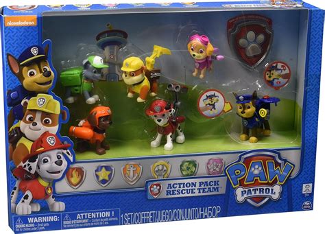 Nickelodeon Paw Patrol Exclusive 6-PK. Action Pups Set: Amazon.fr: Jeux et Jouets