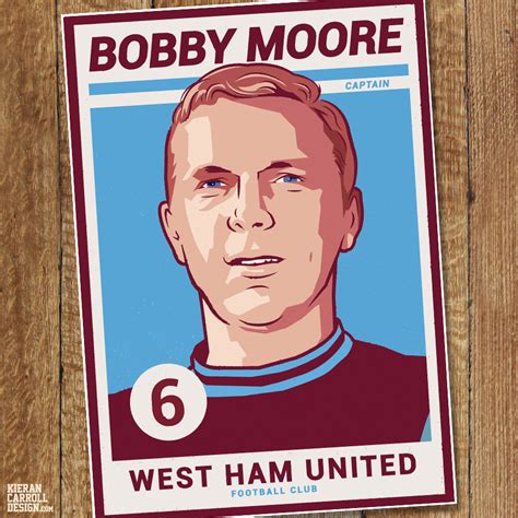Bobby Moore captained West Ham United for more than 10 years, playing ...