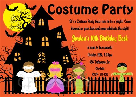 Printable Halloween Costume Party Invitations