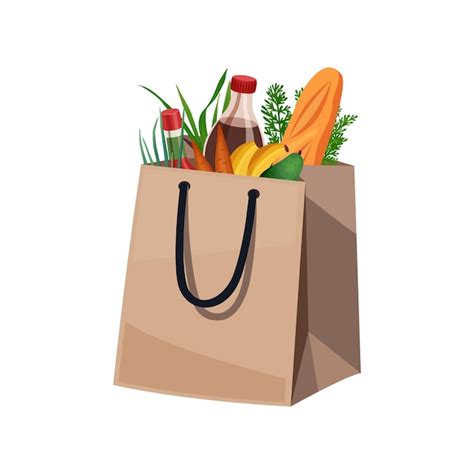 Free Vector | Shopping bag basket composition with isolated image of ...