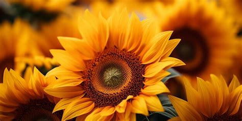 Premium AI Image | yellow sunflower background