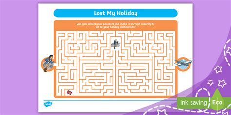 FREE! - Lost My Holiday Maze Puzzle (teacher made)