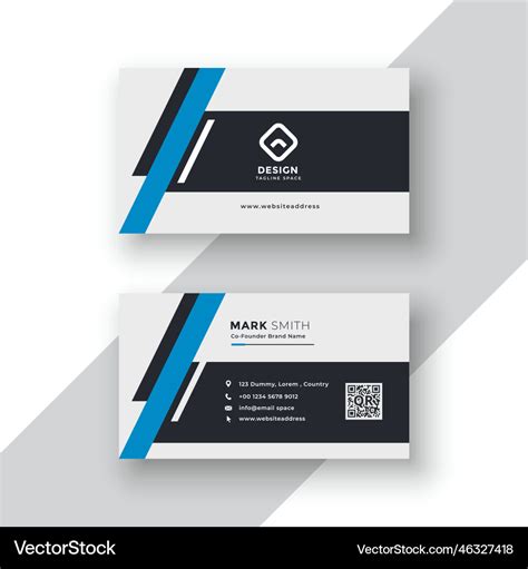 Modern professional business card template design Vector Image