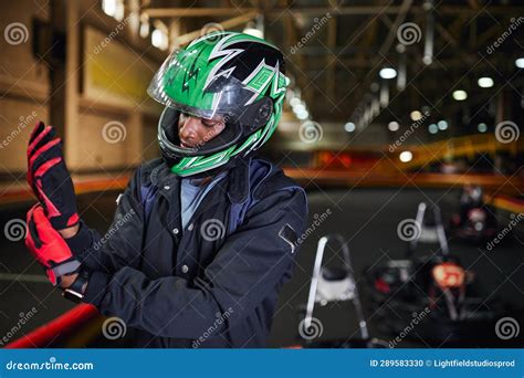 African American Motorsports Driver in Helmet Stock Photo - Image of ...