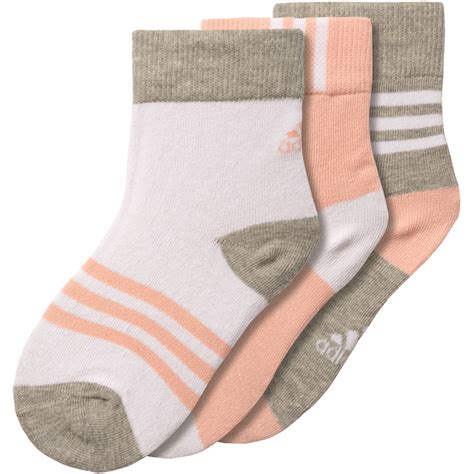 Buy adidas Little Kids Sports Socks 3 Pack Kids Lightgrey, White online | Tennis Point UK