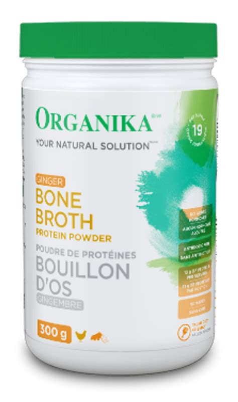 Organika Chicken Bone Broth with Ginger (300 g) - Noah's Natural Foods