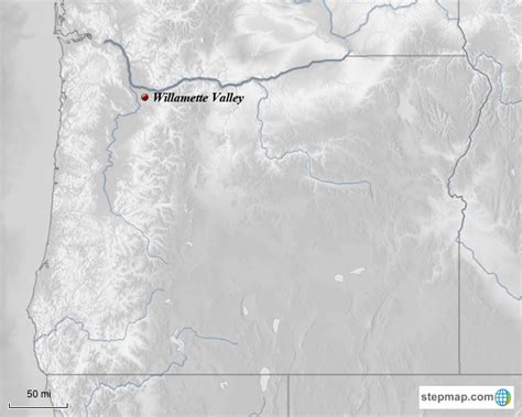 StepMap - Willamette Valley - Landkarte für USA