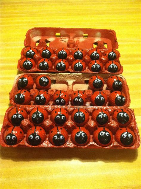 Golf ball ladybug to put on my garden. Golf Ball Gift, Golf Ball Crafts, Golf Birthday Gifts ...