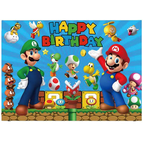 Buy Super Mario Backdrop Games Happy Birthday Backdrops Super Uncle ...