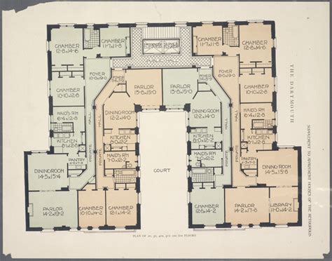 The Dartmouth. Plan of 2nd, 3d, 4th, 5th and 6th floors - NYPL Digital Collections