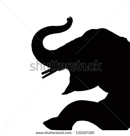 elephant picking up his trunk ,Silhouette | Elephant silhouette, Elephant, Elephant trunk up