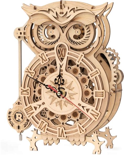 ROKR Owl Clock 3D Wooden Model Kits For Adults Wooden Puzzle for Adult: Amazon.co.uk: Toys & Games