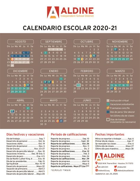 Aldine Calendar 2022-23 - Printable Word Searches