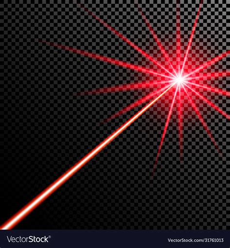 Red laser beam Royalty Free Vector Image - VectorStock