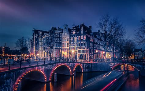 Amsterdam Night Cityscape Wallpapers | HD Wallpapers | ID #24063