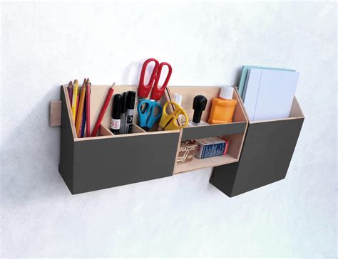 Wall organizer Graphite, Gray Desktop Organizer, Desk Organizer, Wall ...